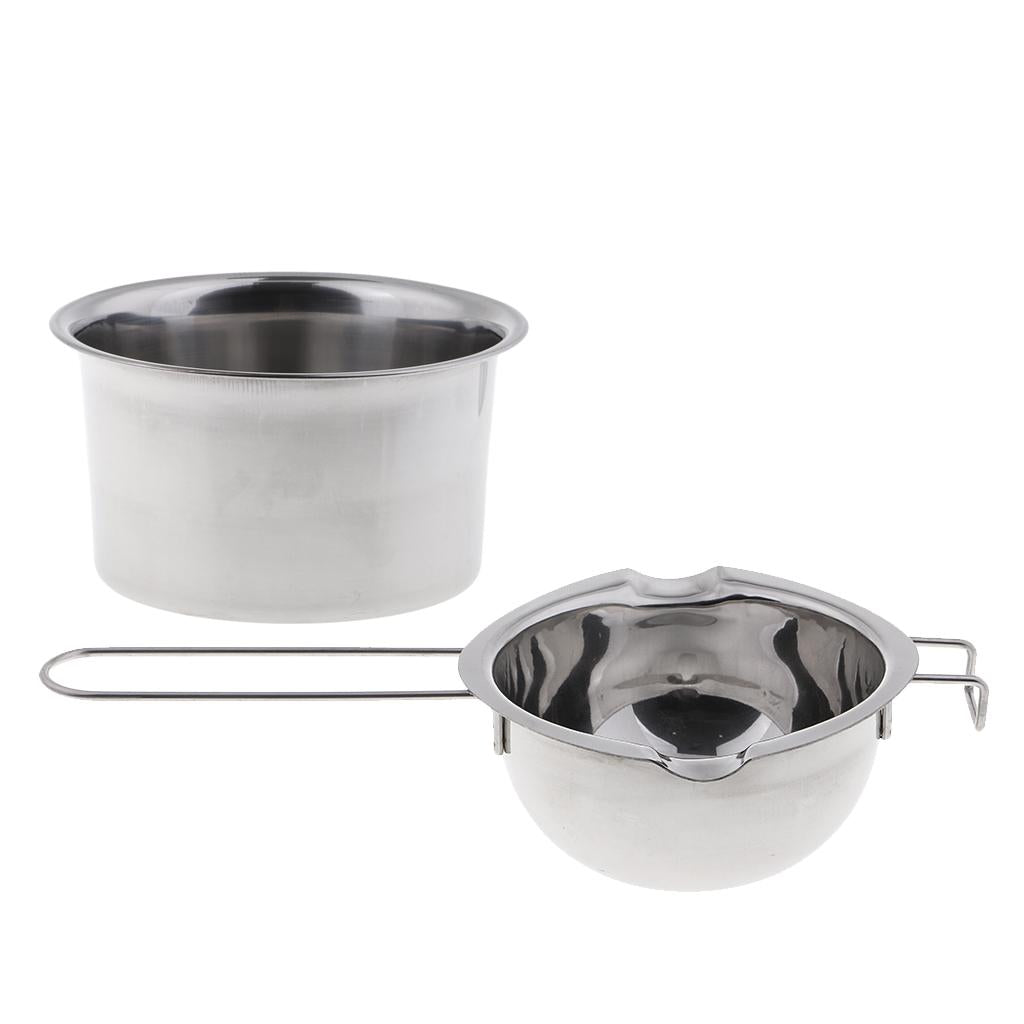 2 Pieces/set Stainless Steel Wax Melting Pot Double Boiler for Candle Making
