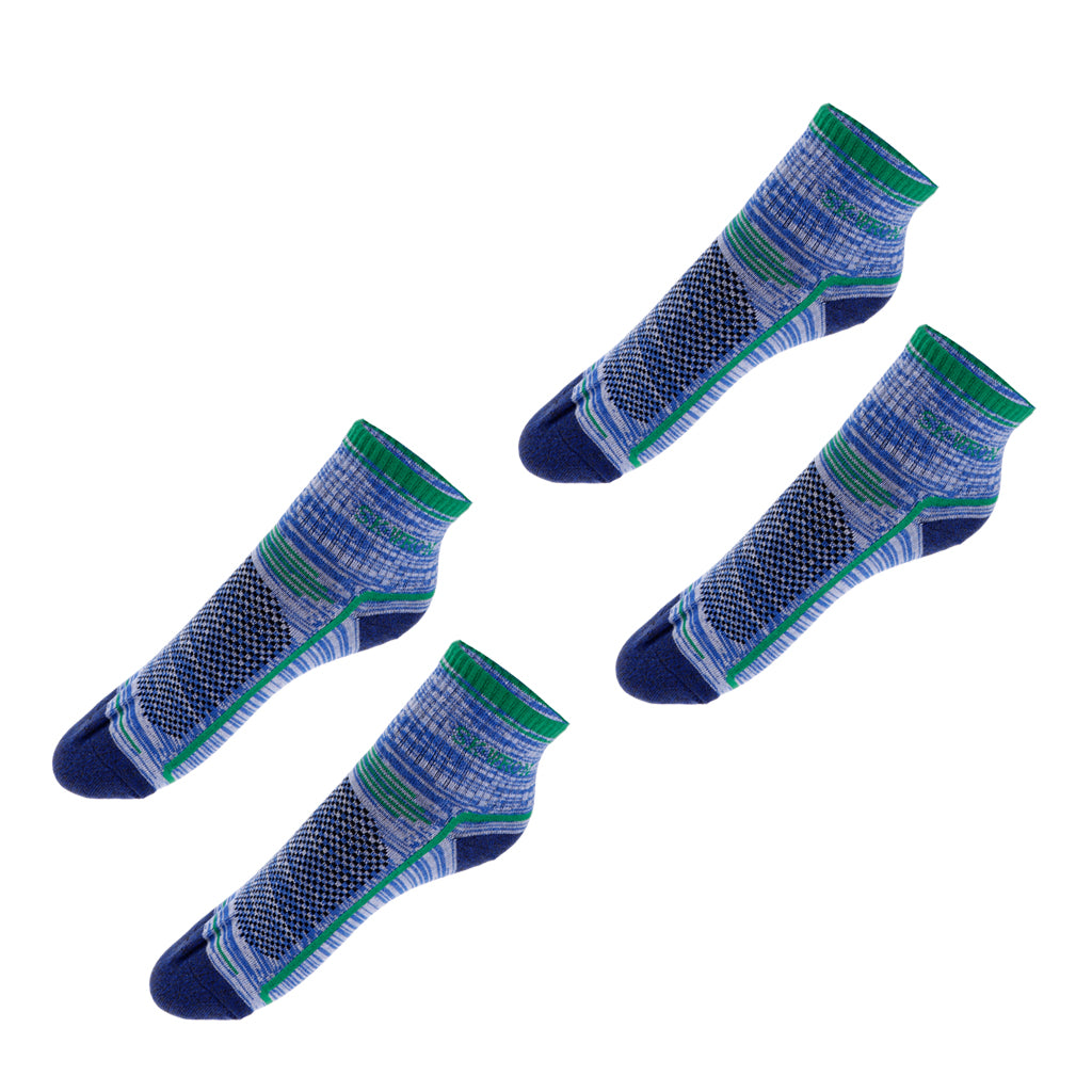 2 Pairs Warm Sports Workout Socks Breathable Ankle Sock Women Men Green
