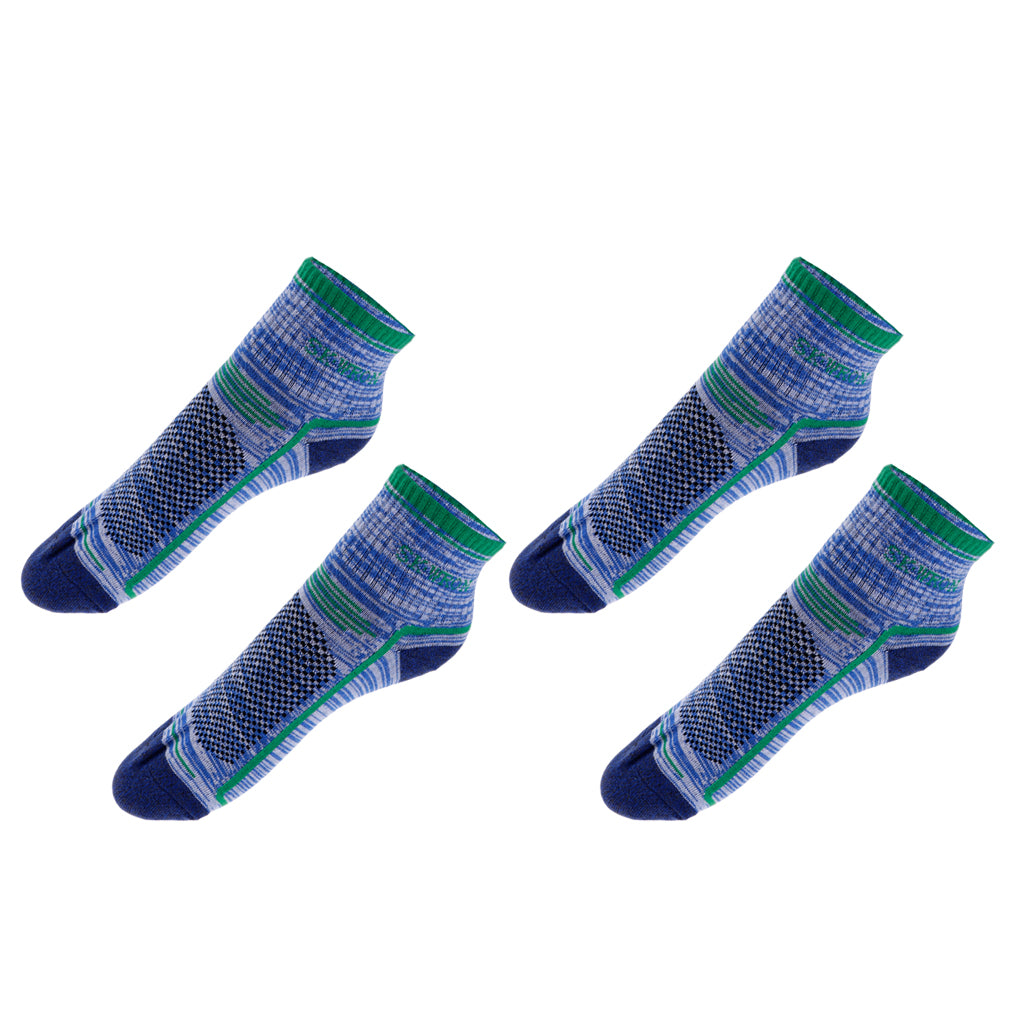 2 Pairs Warm Sports Workout Socks Breathable Ankle Sock Women Men Green