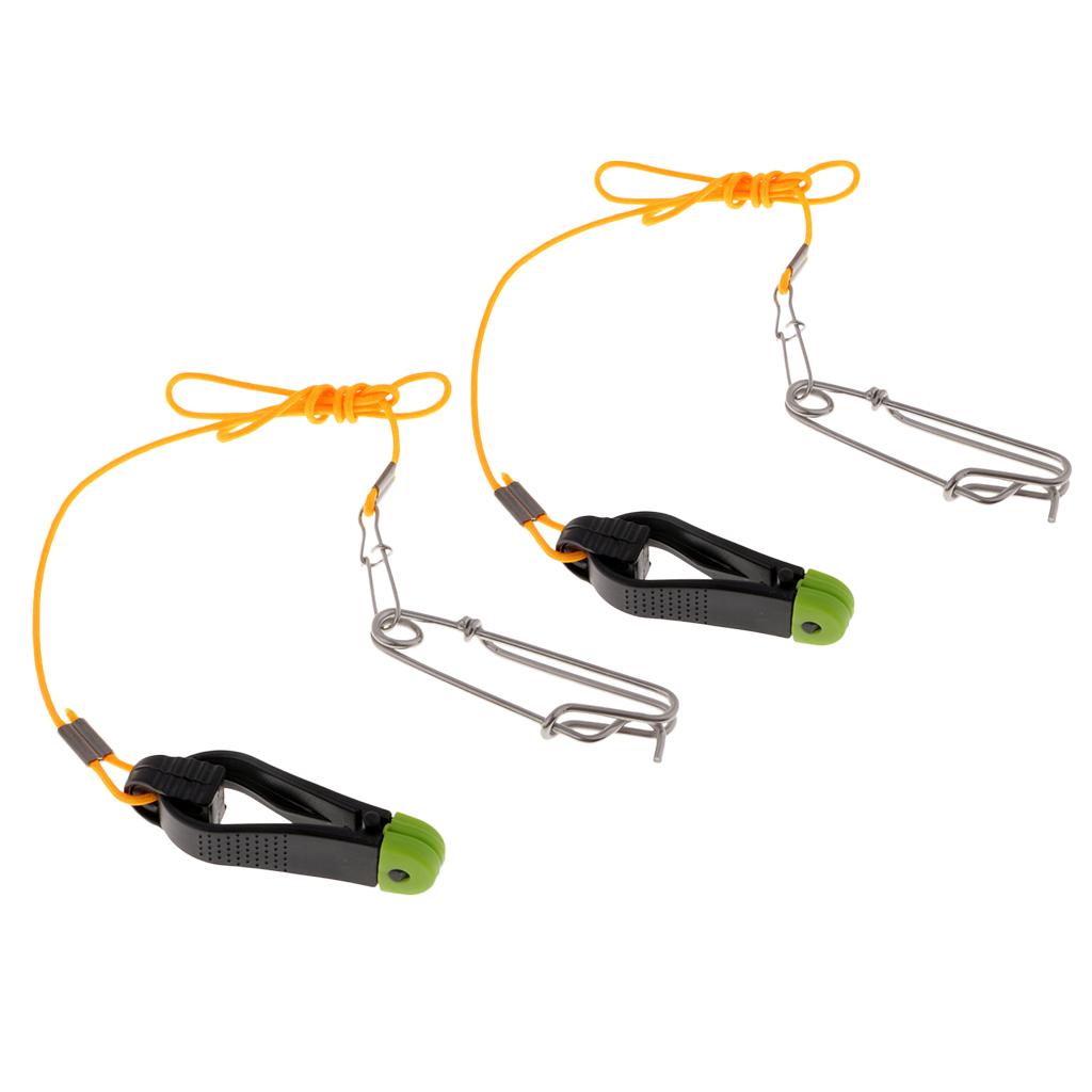 2pcs Power Grip Plus Release Clip Downrigger with 17 Leader Long Line Snaps"