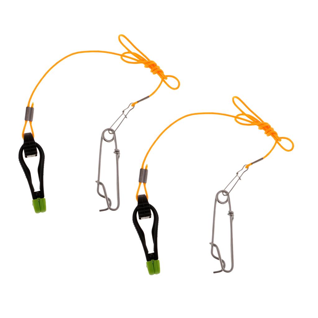 2pcs Power Grip Plus Release Clip Downrigger with 17 Leader Long Line Snaps"