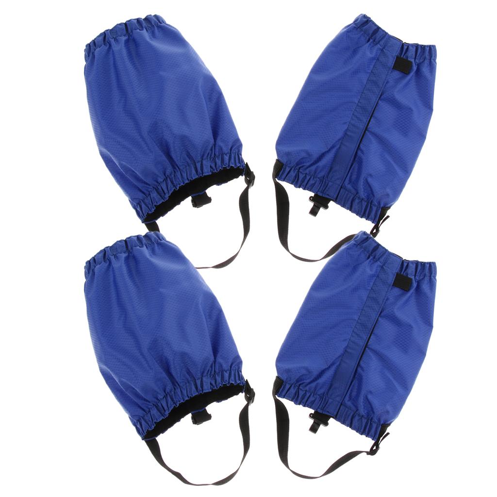 2 Pairs Outdoor Waterproof Walking Hiking Gaiters Leggings Blue
