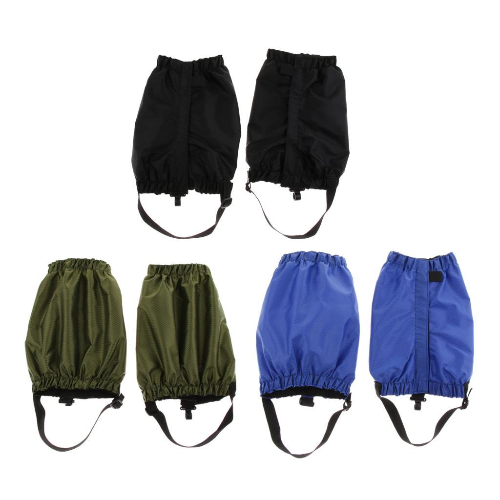 3 Pairs Waterproof Walking Low Gaiters Snow Boots Leggings Green Blue Black