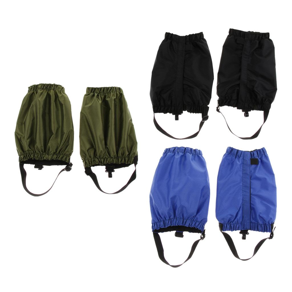 3 Pairs Waterproof Walking Low Gaiters Snow Boots Leggings Green Blue Black