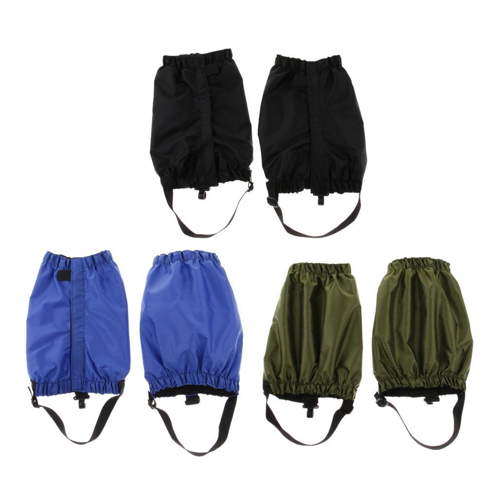 3 Pairs Waterproof Walking Low Gaiters Snow Boots Leggings Green Blue Black