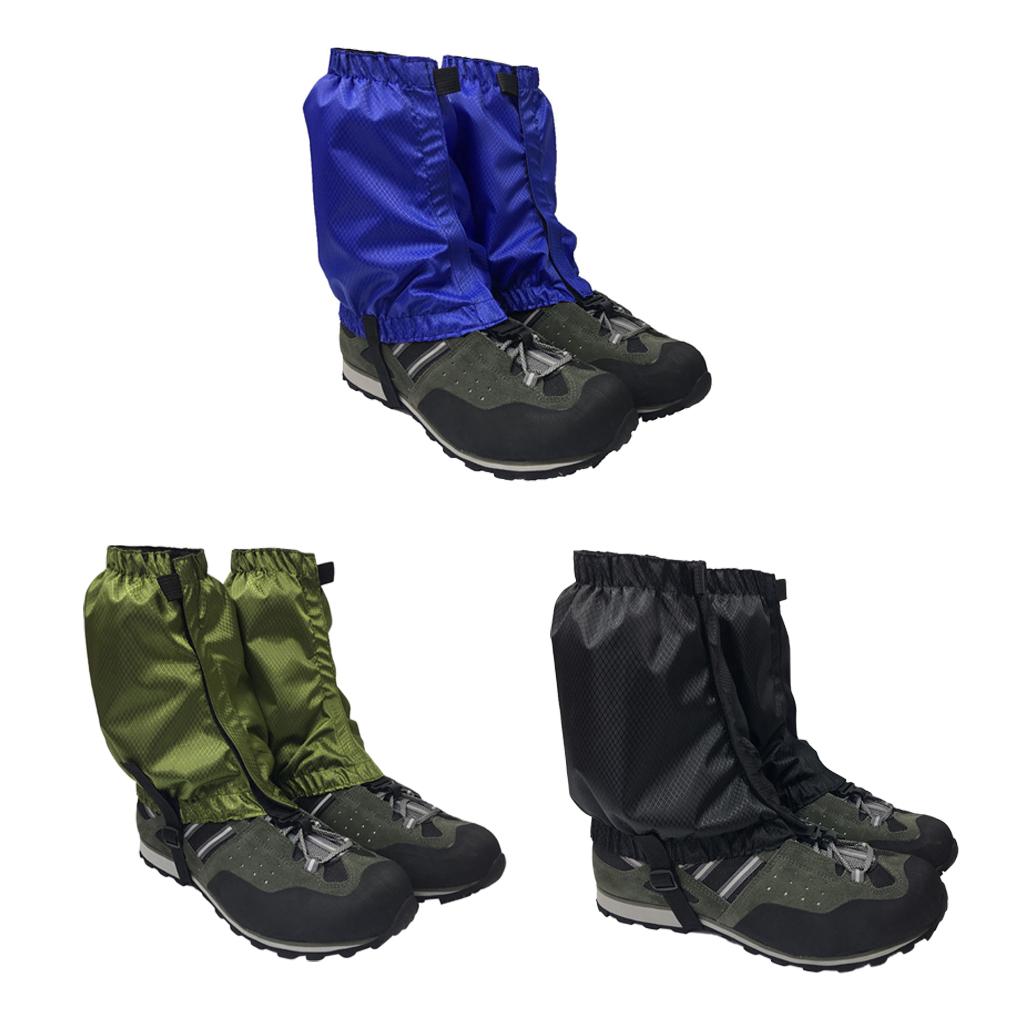 3 Pairs Waterproof Walking Low Gaiters Snow Boots Leggings Green Blue Black