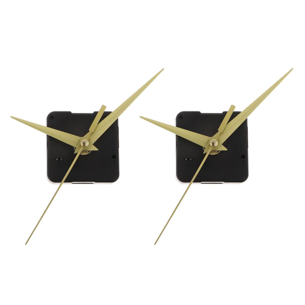 2x Silent Wall Clock Movement with Pointer for DIY and Repair yellow pointer