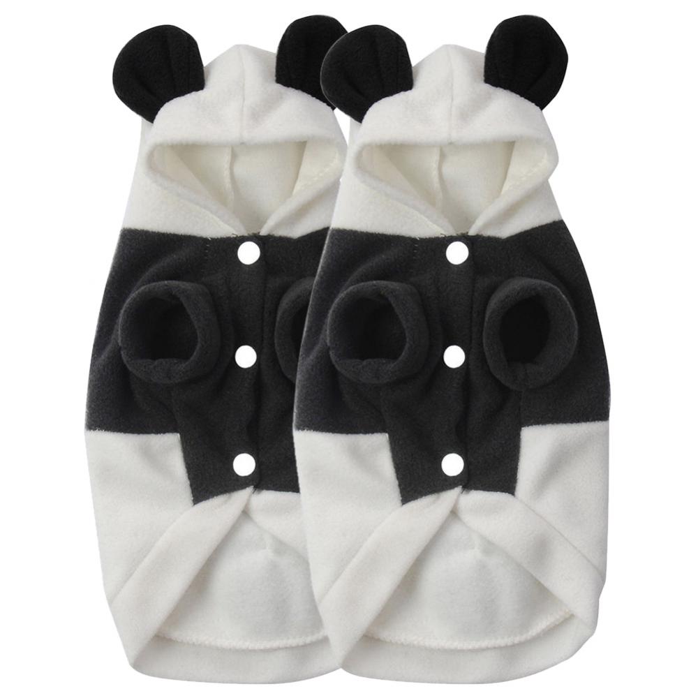 2pcs Dog Jumpsuit Winter Hoodie Puppy Cat Jumper Warm Clothes Outfit Costume