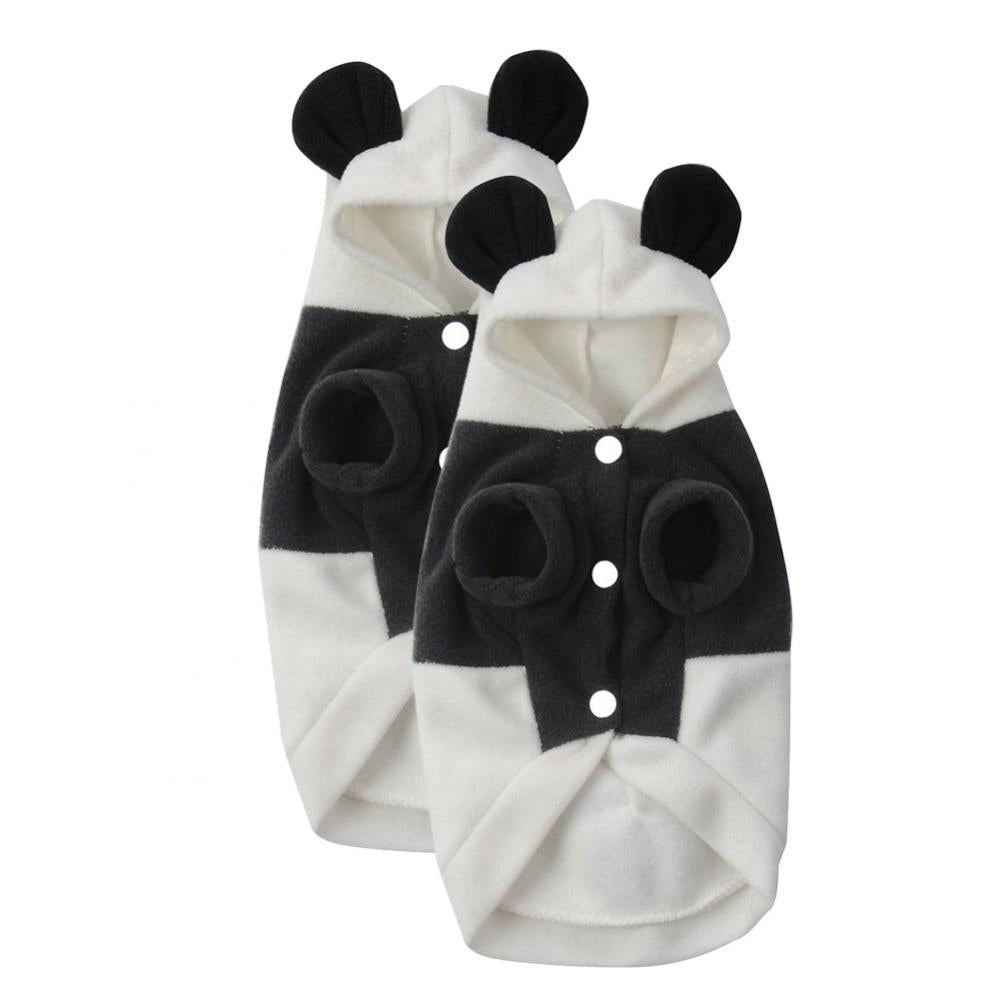 2pcs Dog Jumpsuit Winter Hoodie Puppy Cat Jumper Warm Clothes Outfit Costume