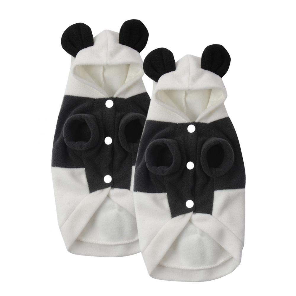2pcs Dog Jumpsuit Winter Hoodie Puppy Cat Jumper Warm Clothes Outfit Costume