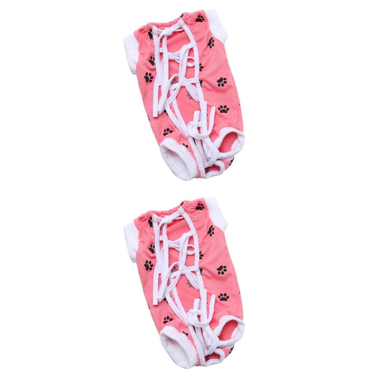2 Pcs Pet Soft Clothes Dog Cat Abdominal Wound and Skin Disease Protective