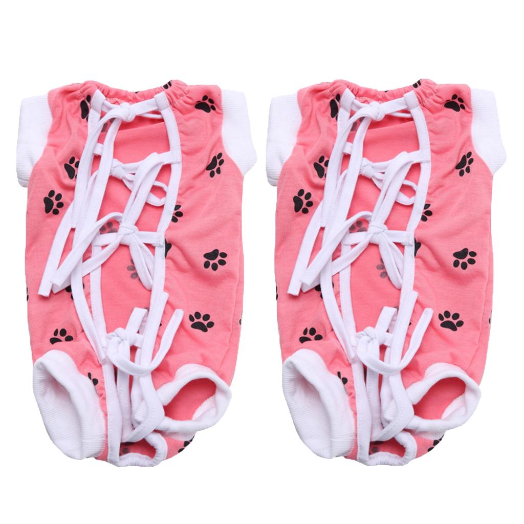 2 Pcs Pet Clothes Dog Cat Abdominal Wound and Skin Disease Protective