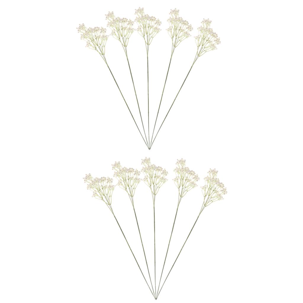 10PCS Artificial Gypsophila Baby's Breath Flower Home Wedding Decor White