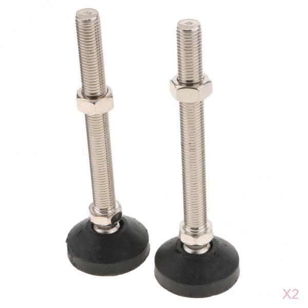 4x Carbon Steel Adjustable Furniture Leveler Leveling Feet 60mm 60-M16x150mm