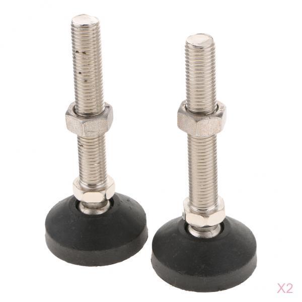 4x Carbon Steel Adjustable Furniture Leveler Leveling Feet 60mm 60-M16x100mm