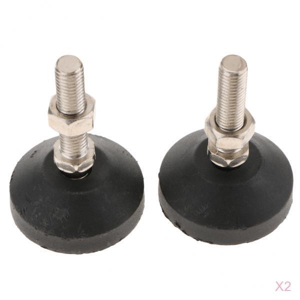 4x Carbon Steel Adjustable Furniture Leveler Leveling Feet 60mm 60-M12x50mm