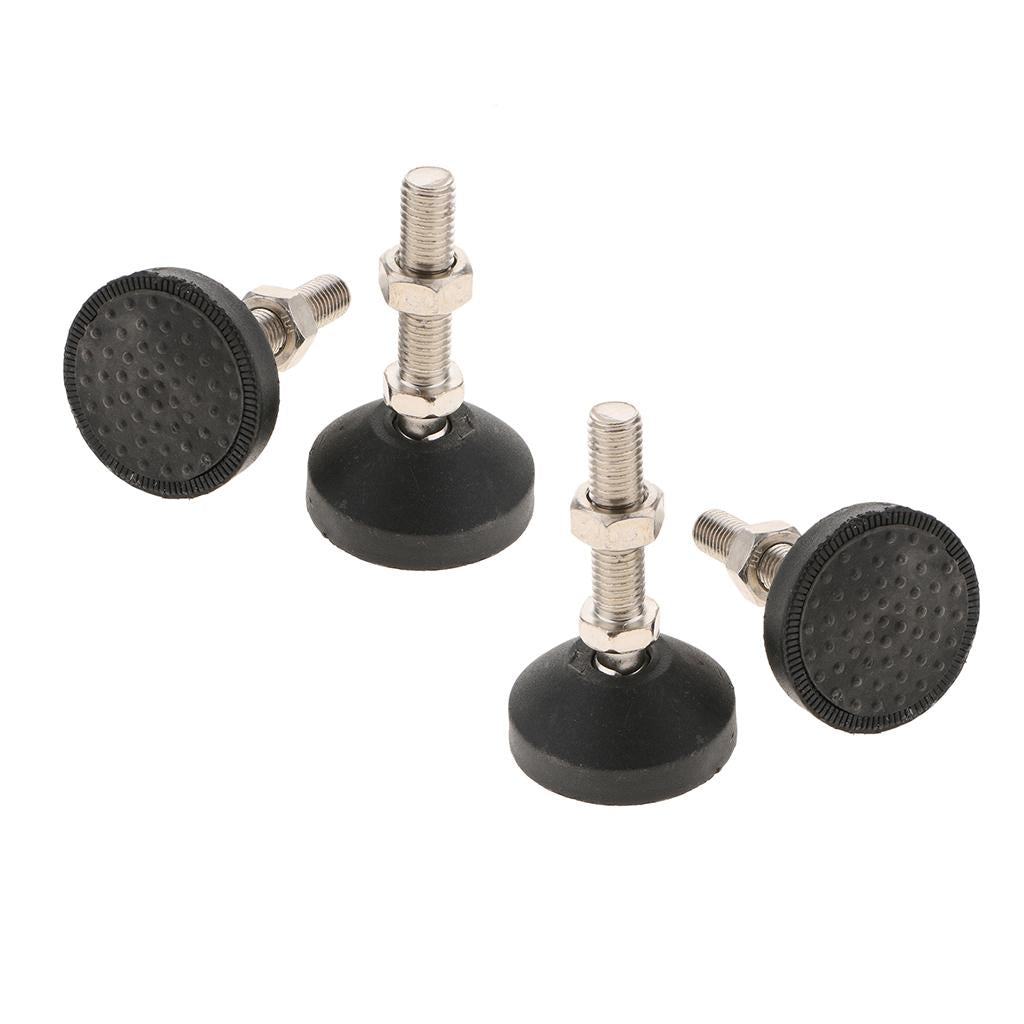 4x Carbon Steel Adjustable Furniture Leveler Leveling Feet 50mm 50-M12x50mm