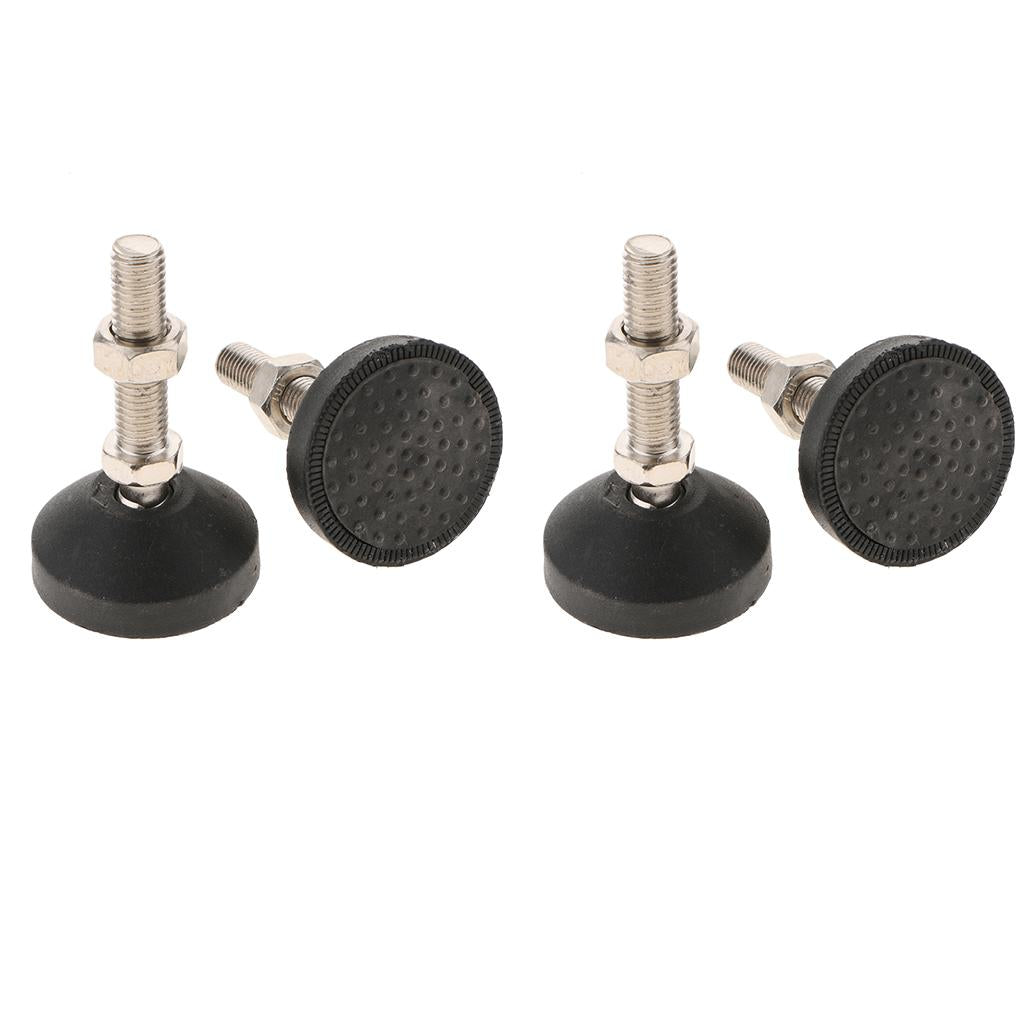 4x Carbon Steel Adjustable Furniture Leveler Leveling Feet 50mm 50-M12x50mm