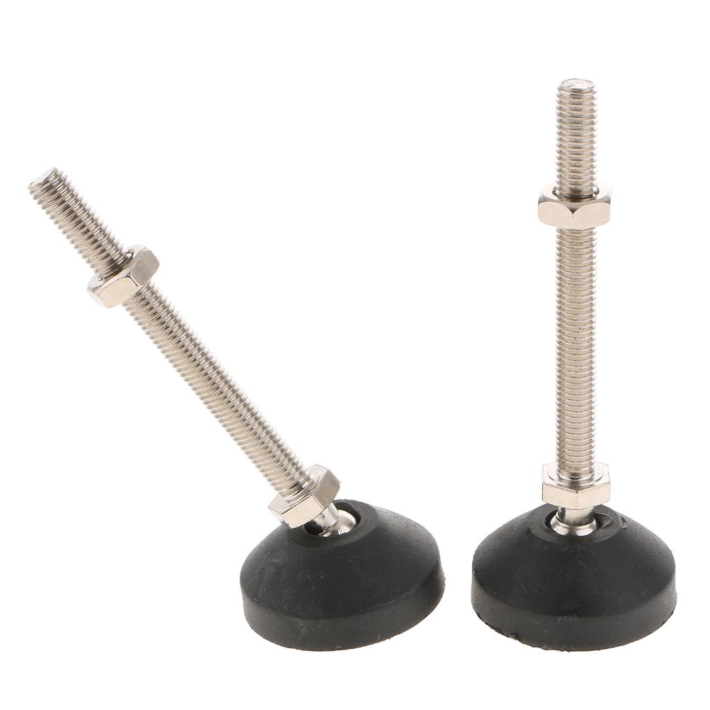 4x Carbon Steel Adjustable Furniture Leveler Leveling Feet 50mm 50-M10x100mm