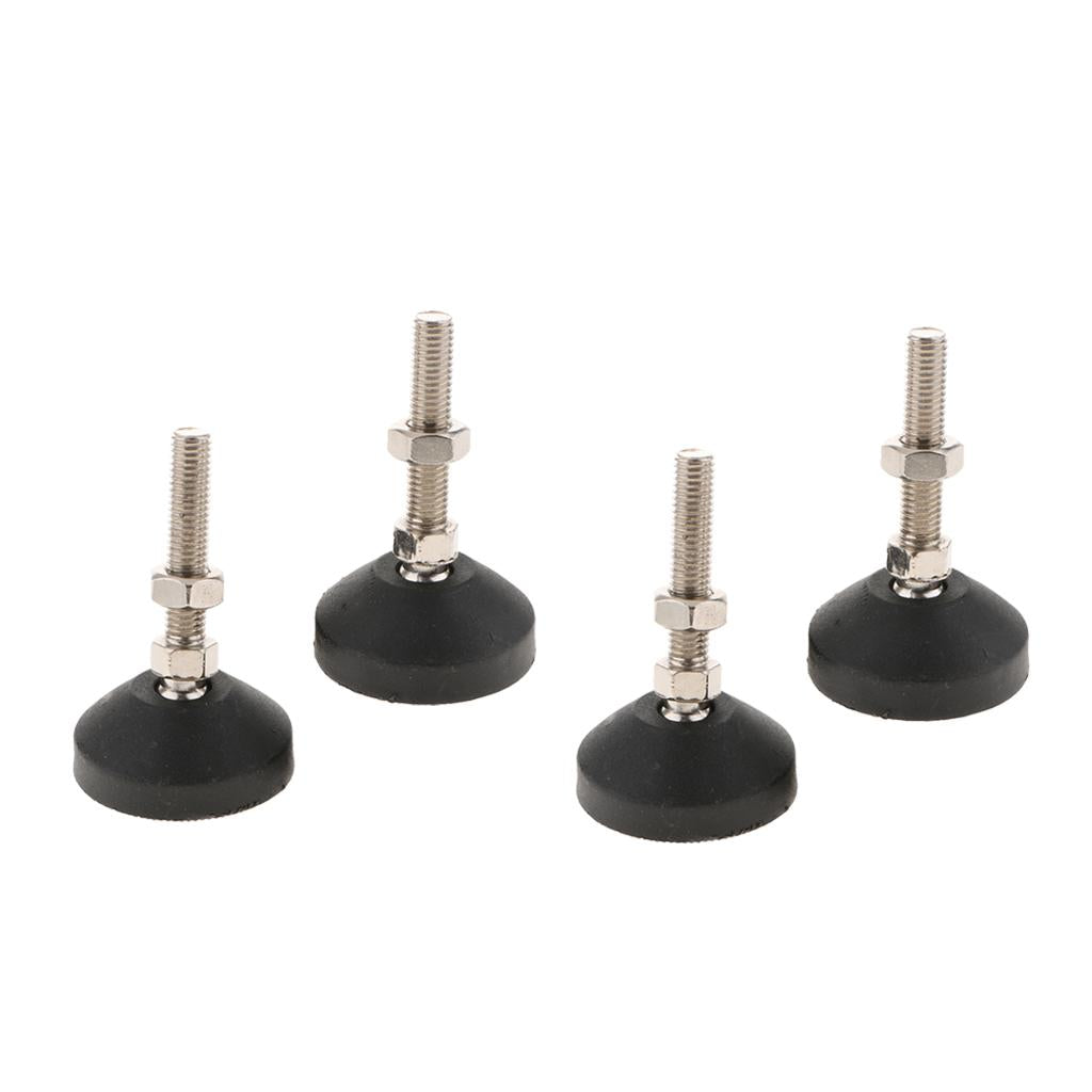 4x Carbon Steel Adjustable Furniture Leveler Leveling Feet 50mm 50-M10x50mm