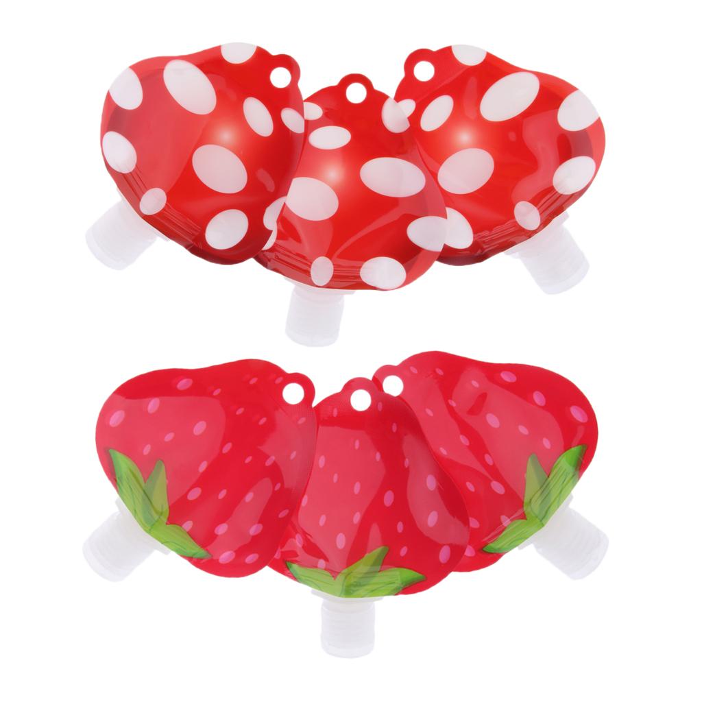 6 Pieces Refillable Empty Squeeze Pouch Lotion Squeezable Bag Bottles