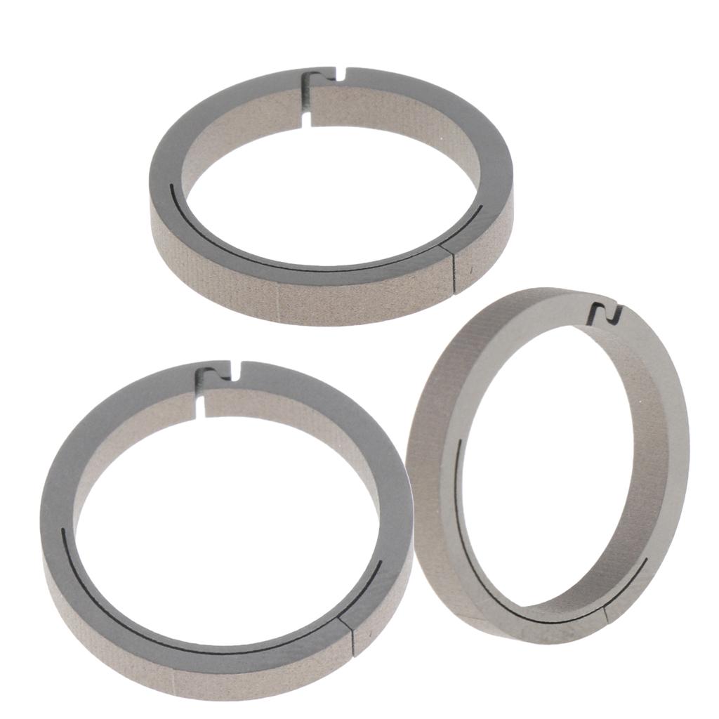 3pcs Titanium Round Carabiners Keychain Snap Hook Buckle Clip 22mm Silver