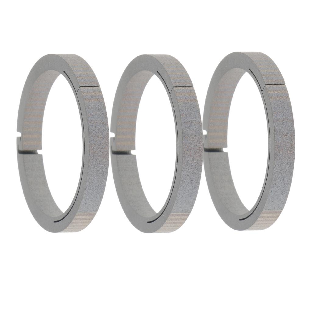 3pcs Titanium Round Carabiners Keychain Snap Hook Buckle Clip 26mm Silver