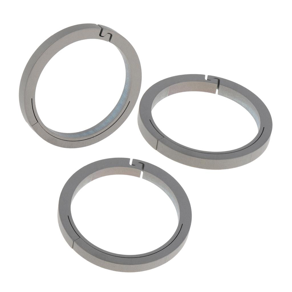 3pcs Titanium Round Carabiners Keychain Snap Hook Buckle Clip 32mm Silver