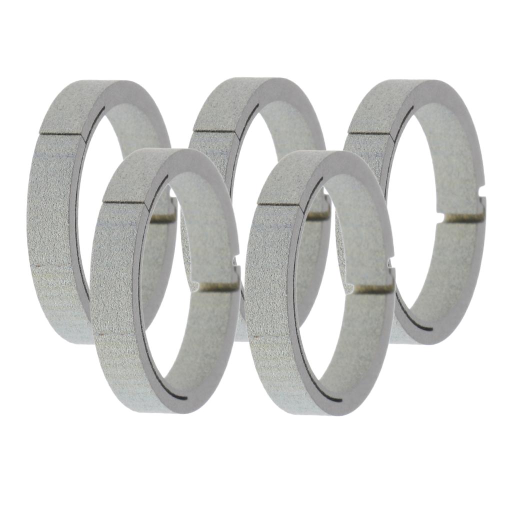 5pcs Titanium Round Keychain Carabiners Spring Snap Hook Clip Silver 18mm