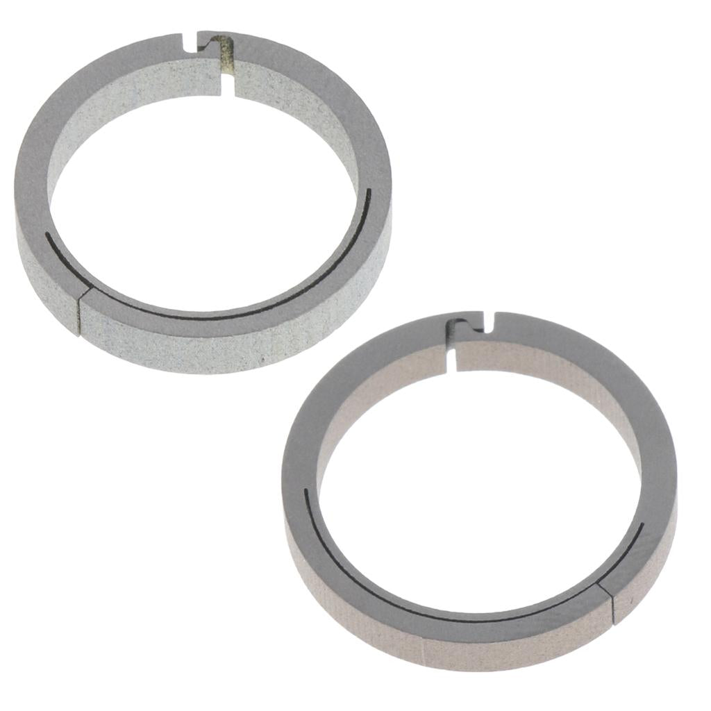 2pcs Titanium Round Carabiners Ring Buckle Snap Hook Keychain Clip Silver