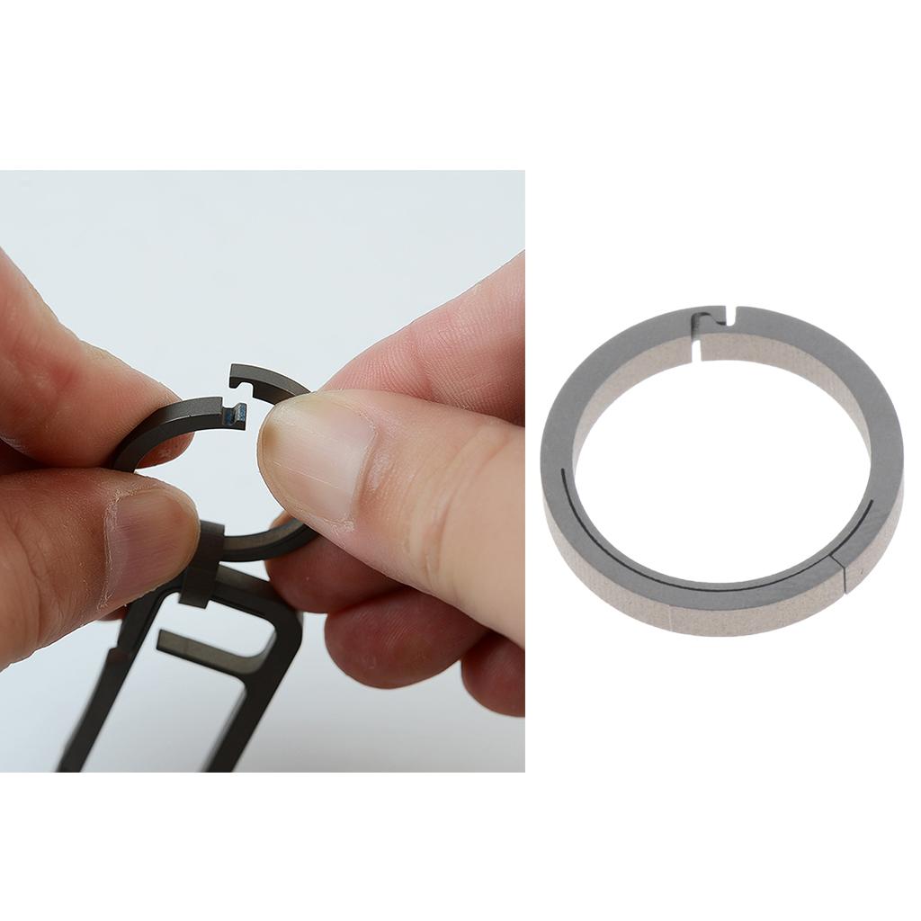 2pcs Titanium Round Carabiners Ring Buckle Snap Hook Keychain Clip Silver
