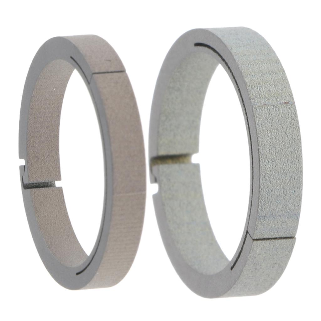 2pcs Titanium Round Carabiners Ring Buckle Snap Hook Keychain Clip Silver