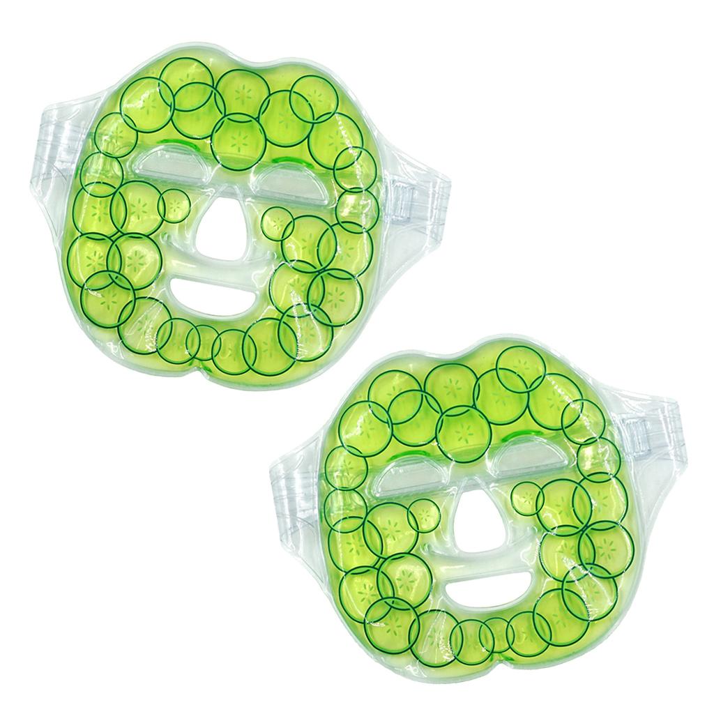 2pcs Reusable Full Face Eye Mask Gel Heat Cold Pack Freezable Microwavable