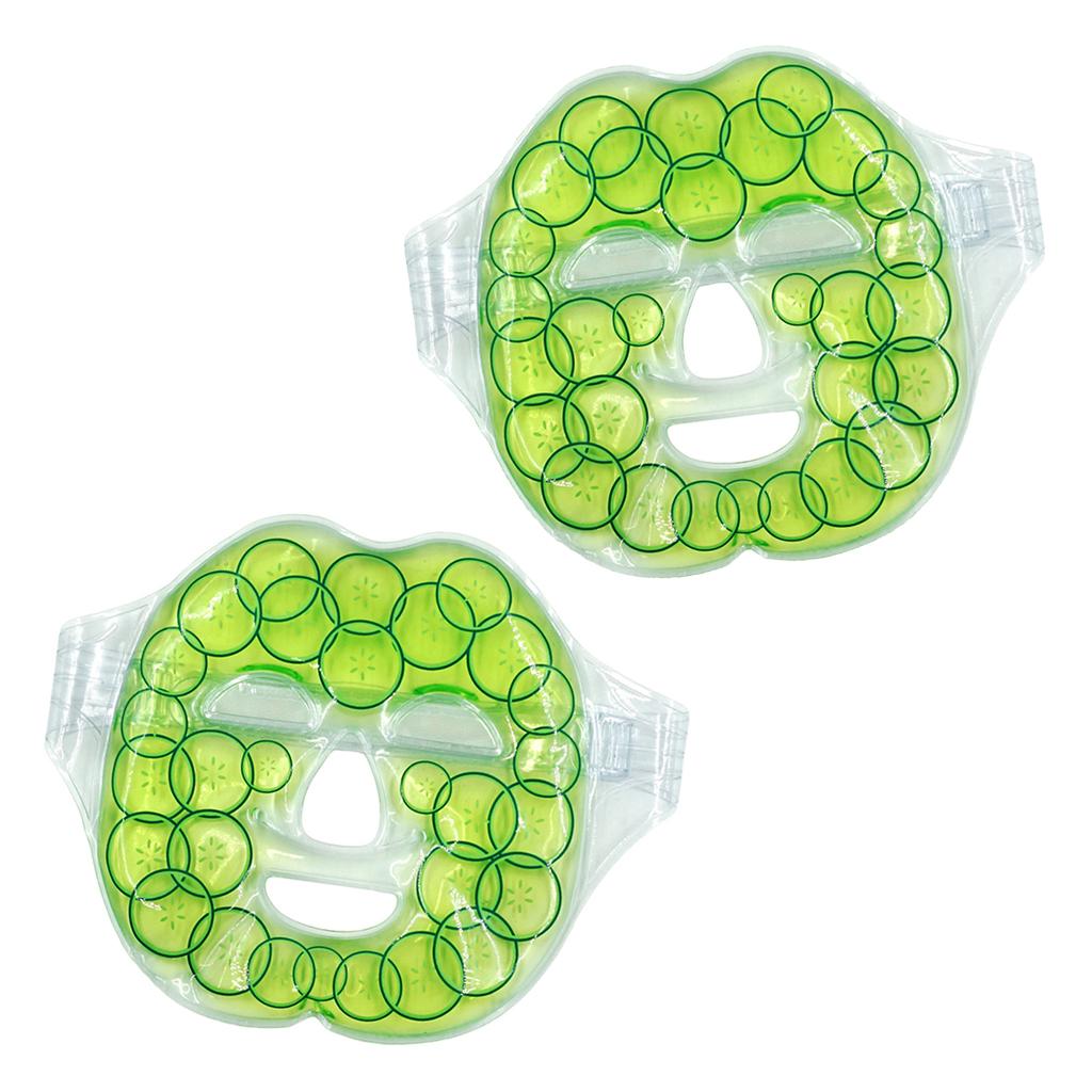 2pcs Reusable Full Face Eye Mask Gel Heat Cold Pack Freezable Microwavable