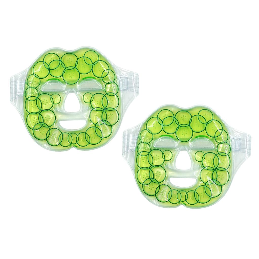 2pcs Reusable Full Face Eye Mask Gel Heat Cold Pack Freezable Microwavable