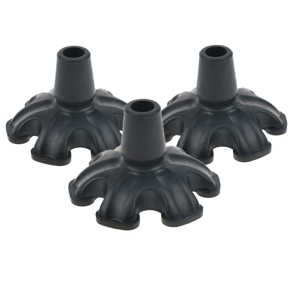3pcs Anti Slip Rubber Replacement Tip For Cane Walking Stick Crutches 3/4 in