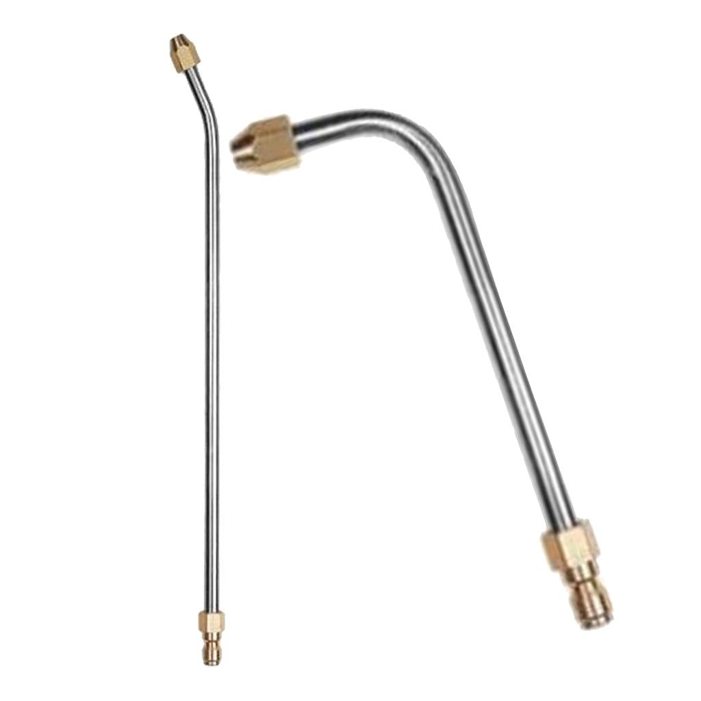 2 x Metal Pressure Washer Nozzle Angled Lance Spray Wand 1/4'' Quick Release
