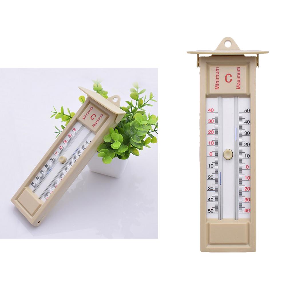 2pcs Wall Thermometer Indoor/Outdoor Greenhouse Max Min Temperature Gauge