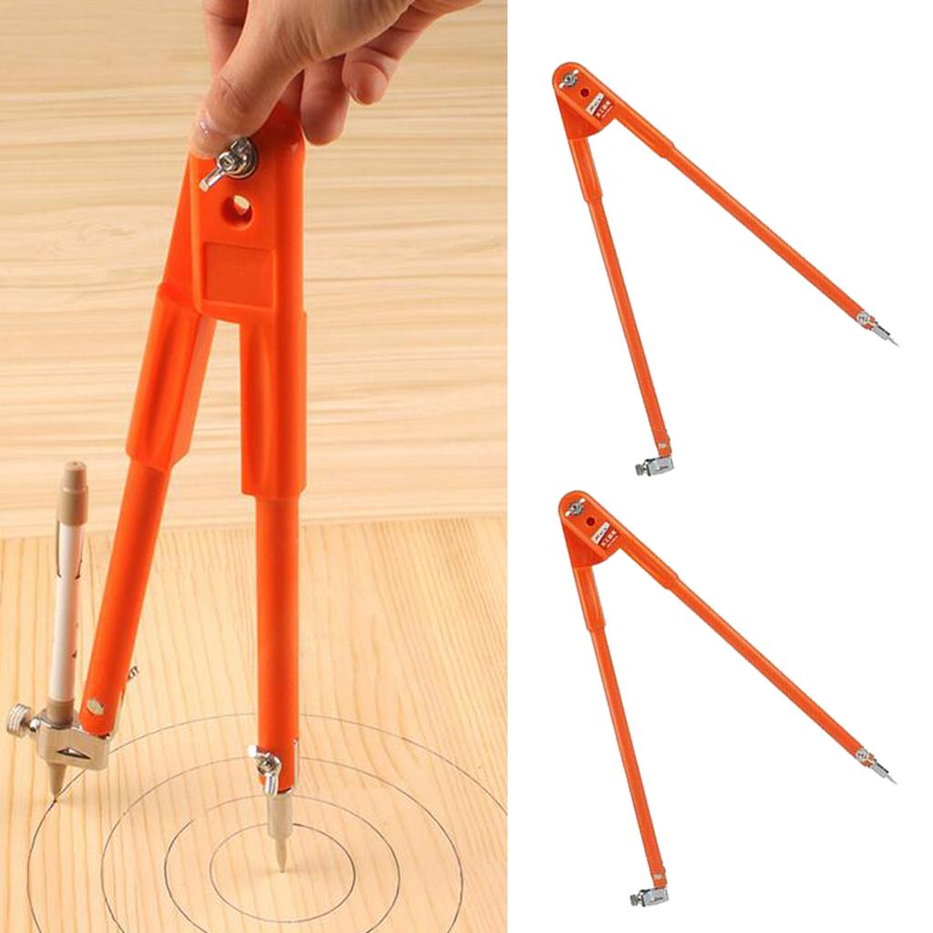 2pcs/set Carpenter Precision Pencil Compasses, Large Diameter with Pencil S