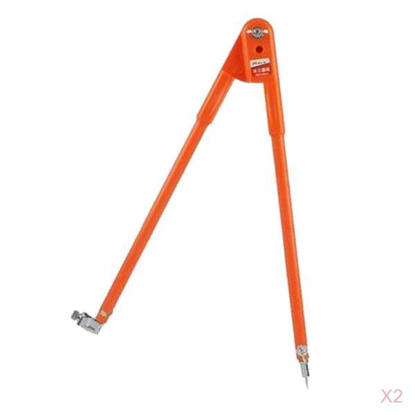 2pcs/set Carpenter Precision Pencil Compasses, Large Diameter with Pencil S