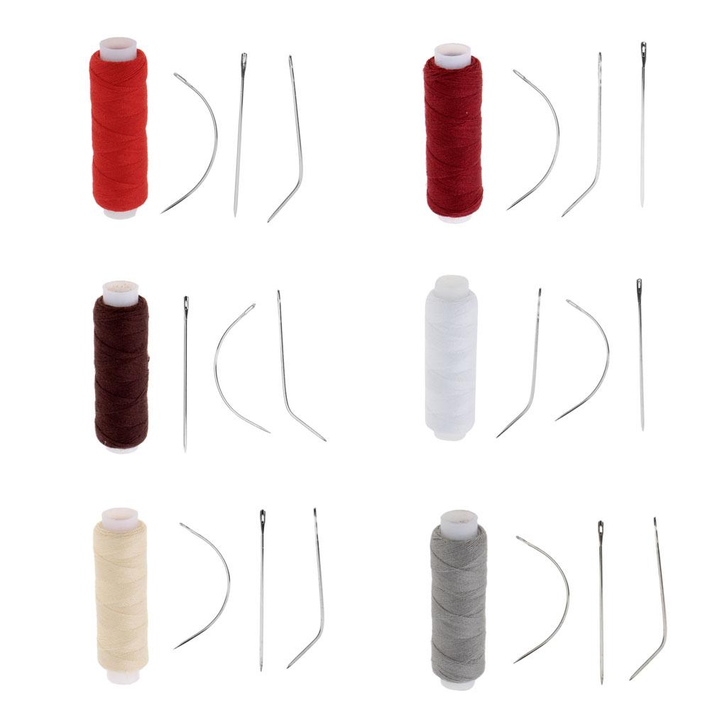 6pcs Cotton Hair Track Weft Weaving Sew Decor Thread for Hair Extension
