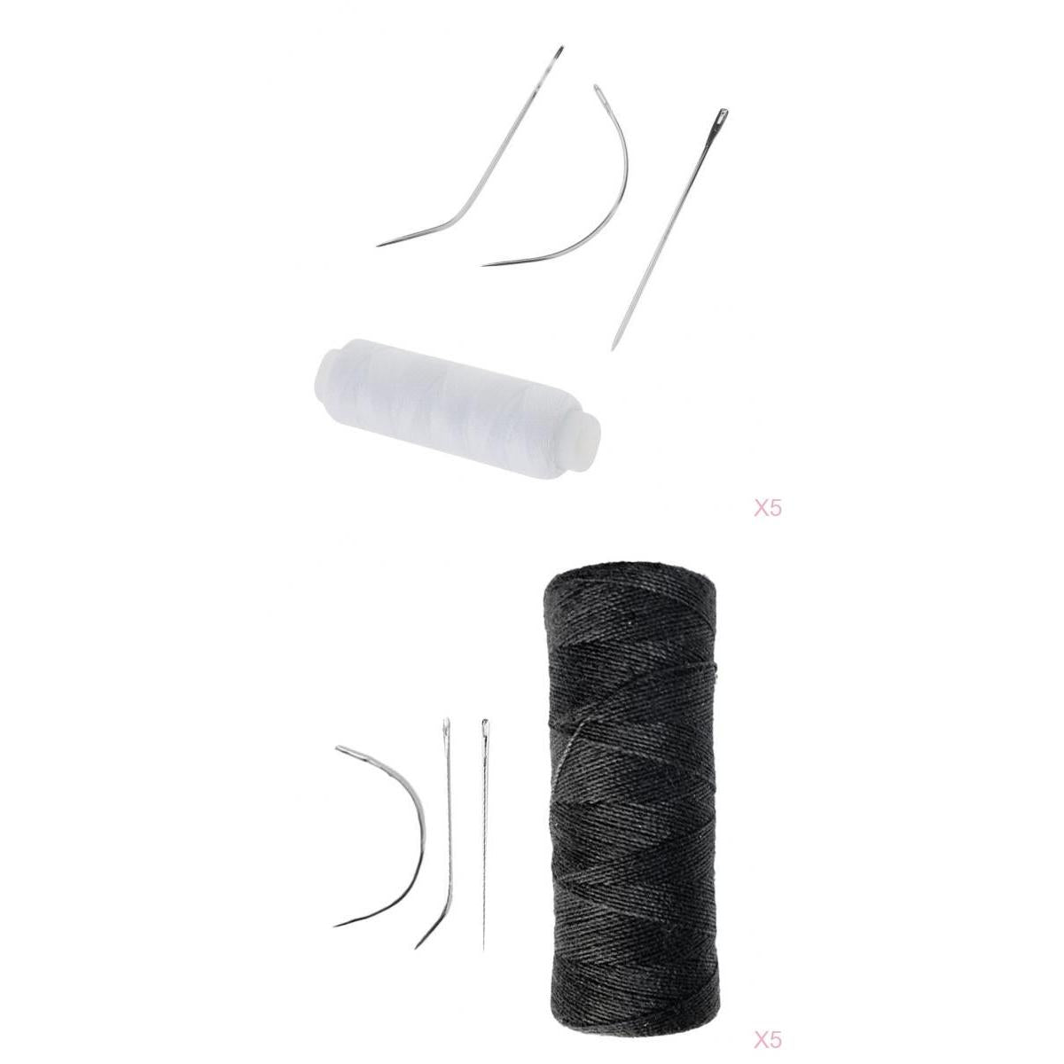 10 Pcs Cotton Hair Track Weft Weaving Sew Decor Thread for Hair Extensions