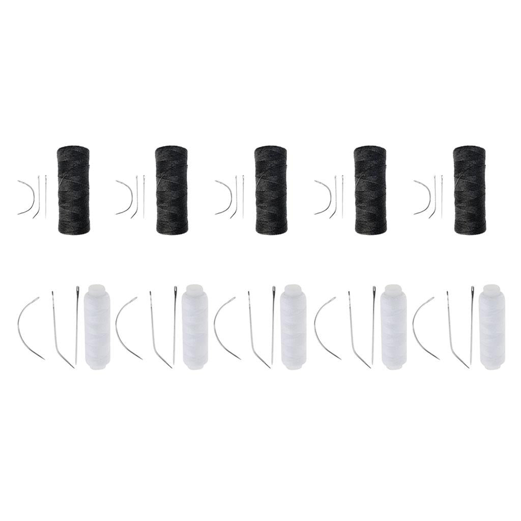10 Pcs Cotton Hair Track Weft Weaving Sew Decor Thread for Hair Extensions