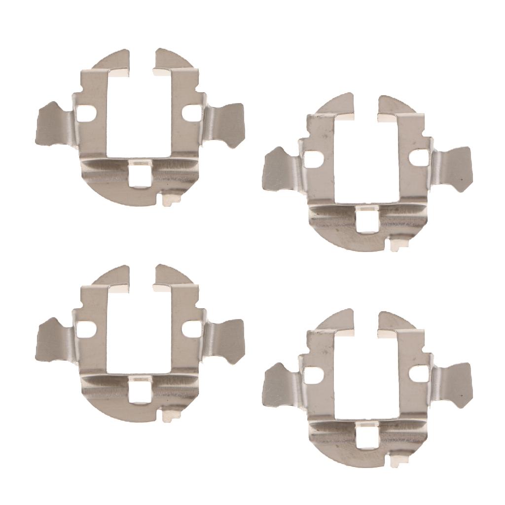 4PCS H7 LED Headlight Bulbs Adapters Holders Retainers For Audi Benz VW