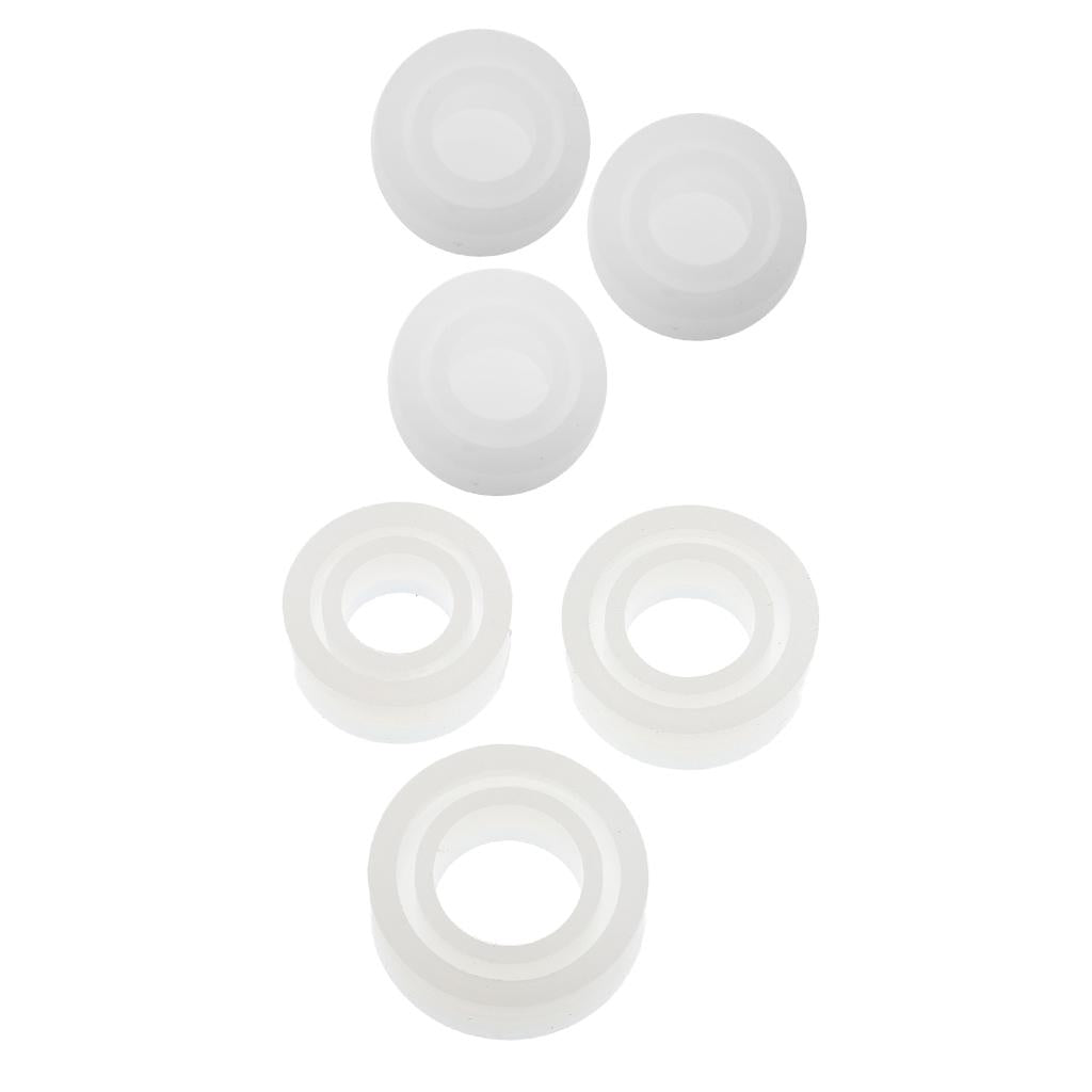 6 Pieces Assorted Round DIY Craft Silicone Ring Mold Jewelry Making