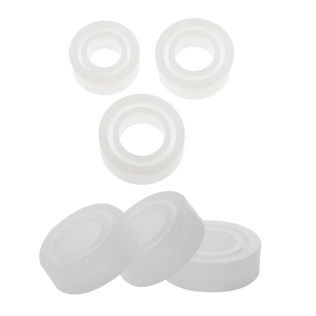 6 Pieces Assorted Round DIY Craft Silicone Ring Mold Jewelry Making