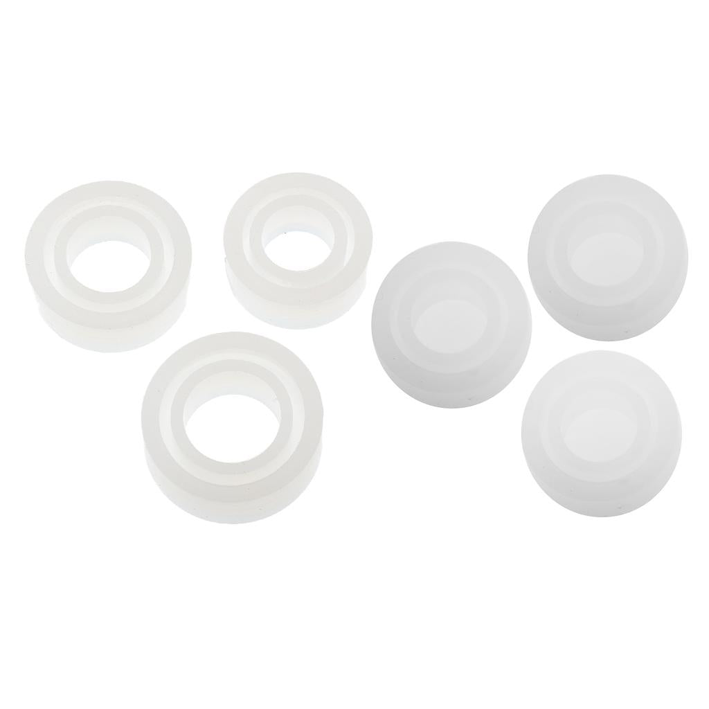 6 Pieces Assorted Round DIY Craft Silicone Ring Mold Jewelry Making
