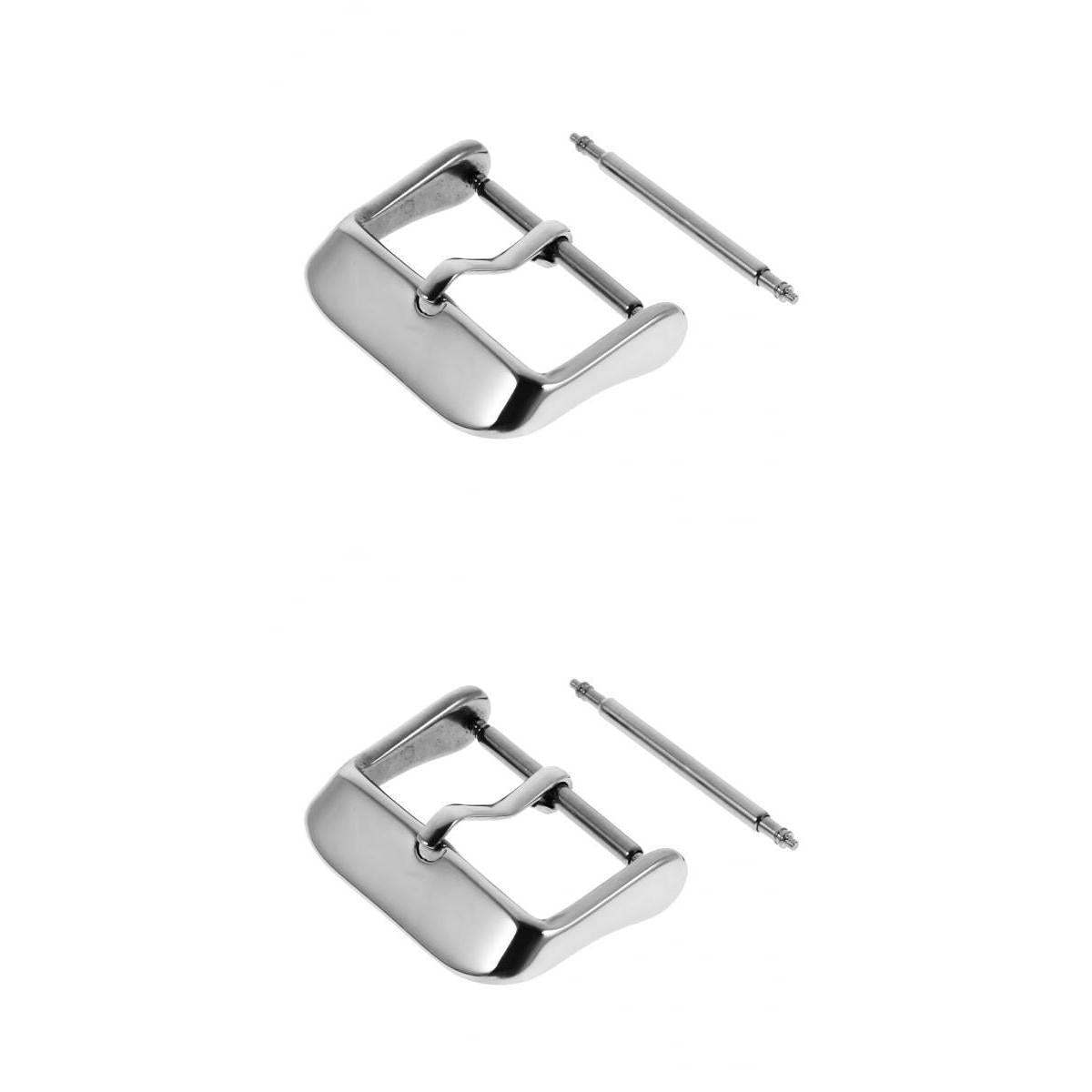 2 Pieces Stainless Steel Tang Buckle Pin Watch Replace Part for Watch Strap