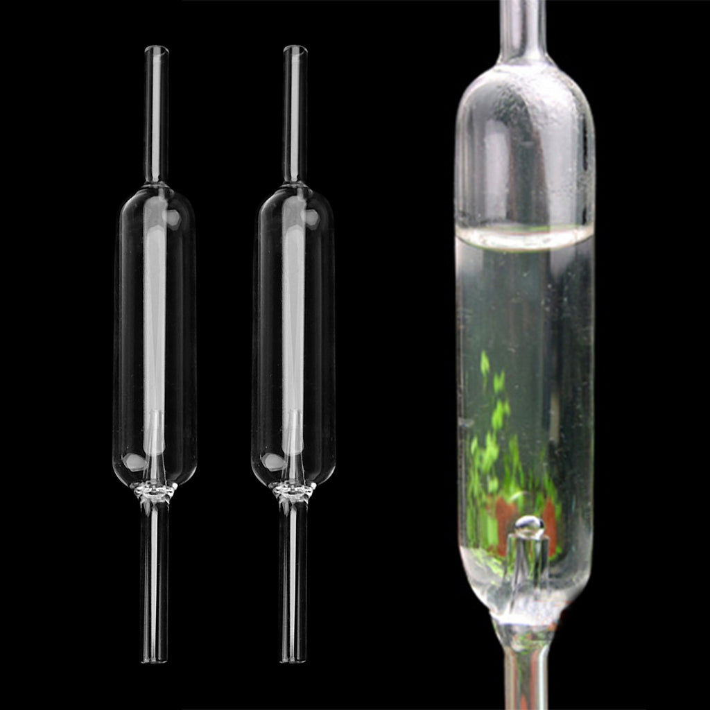 2 Pcs Glass Aquarium Tank CO2 Diffuser Bubble Counter With Suction Cup
