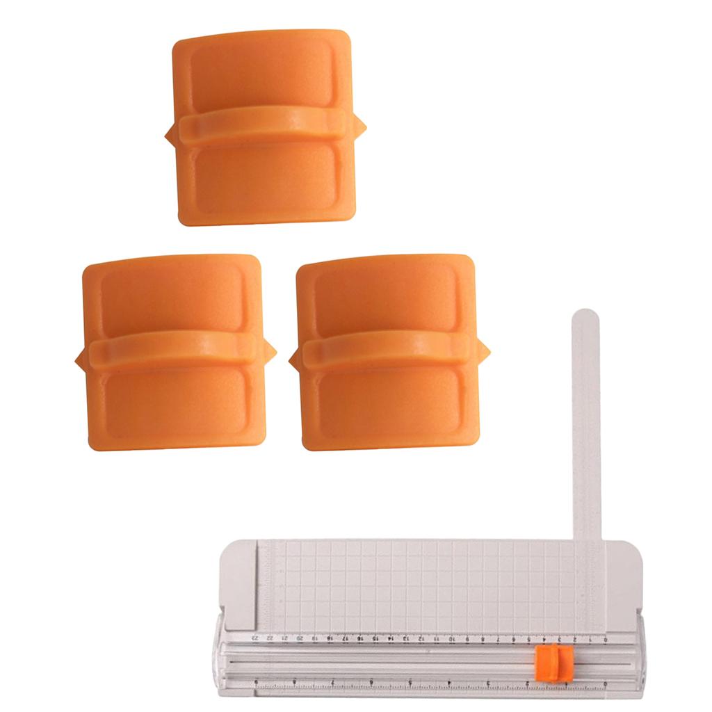 3Pc Paper Trimmer Triple Track High Profile Cutting Replacement Blades Parts